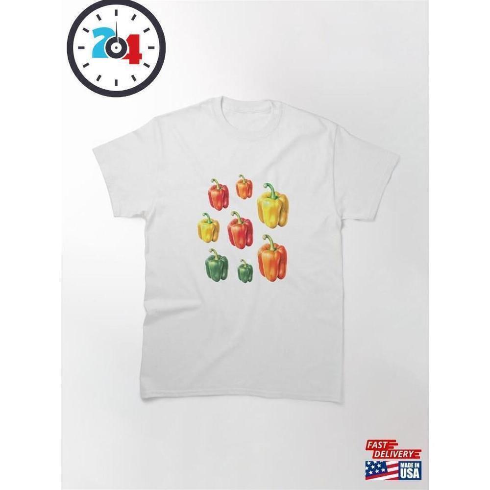 Pepper Vegetables Fresh Produce Healthy Food Unisex Classic T-Shirt